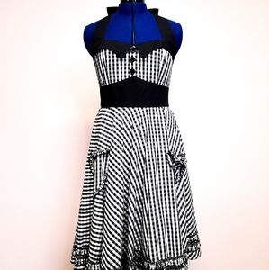 M Modcloth Swing Dress Retro Halter Top